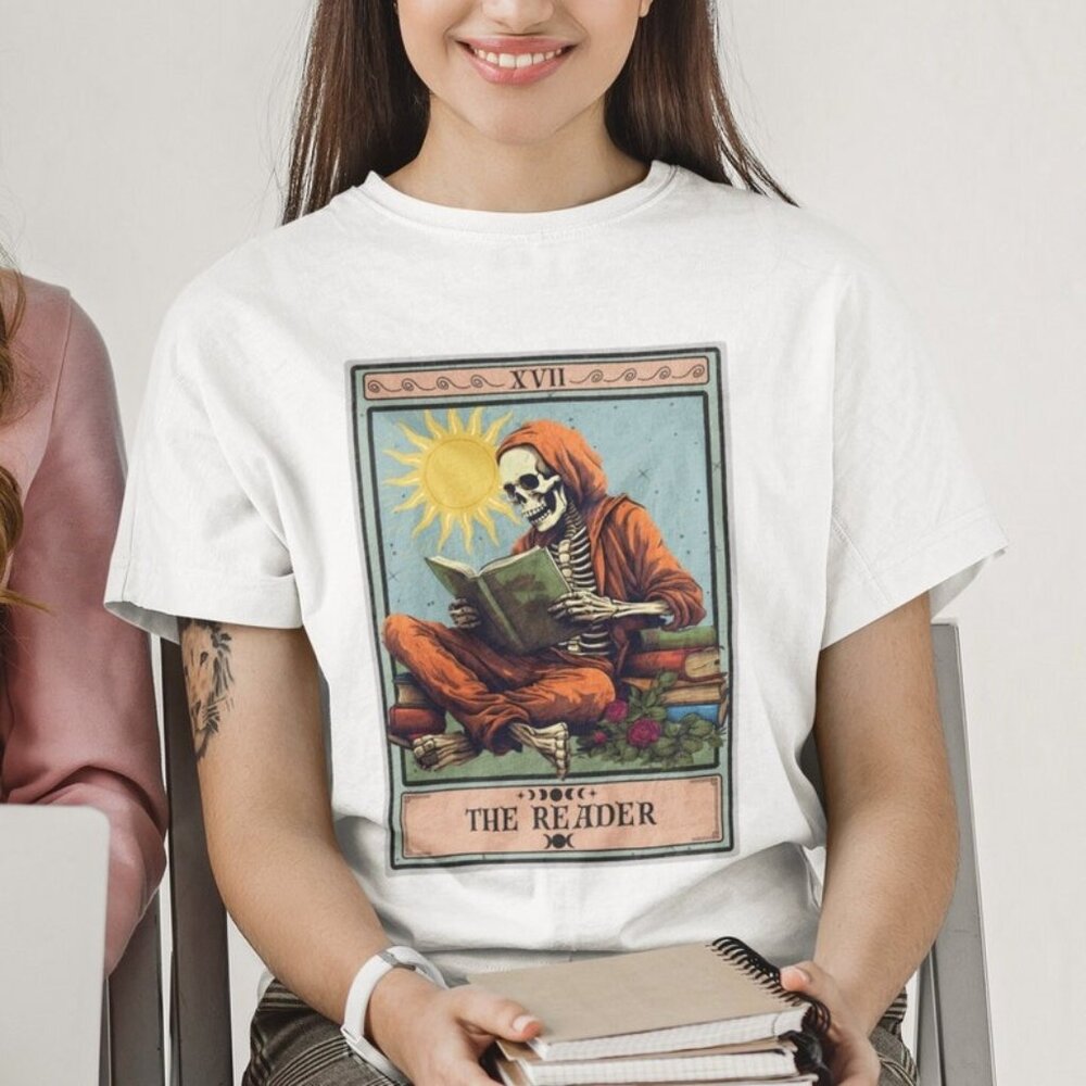 The Reader Tarot Card Shirt, Reading Shirt Reader Gift for Reading Lover Book